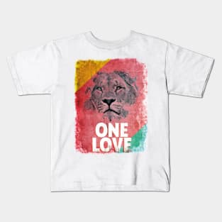 Lion Jamaica One Love Peace Kids T-Shirt